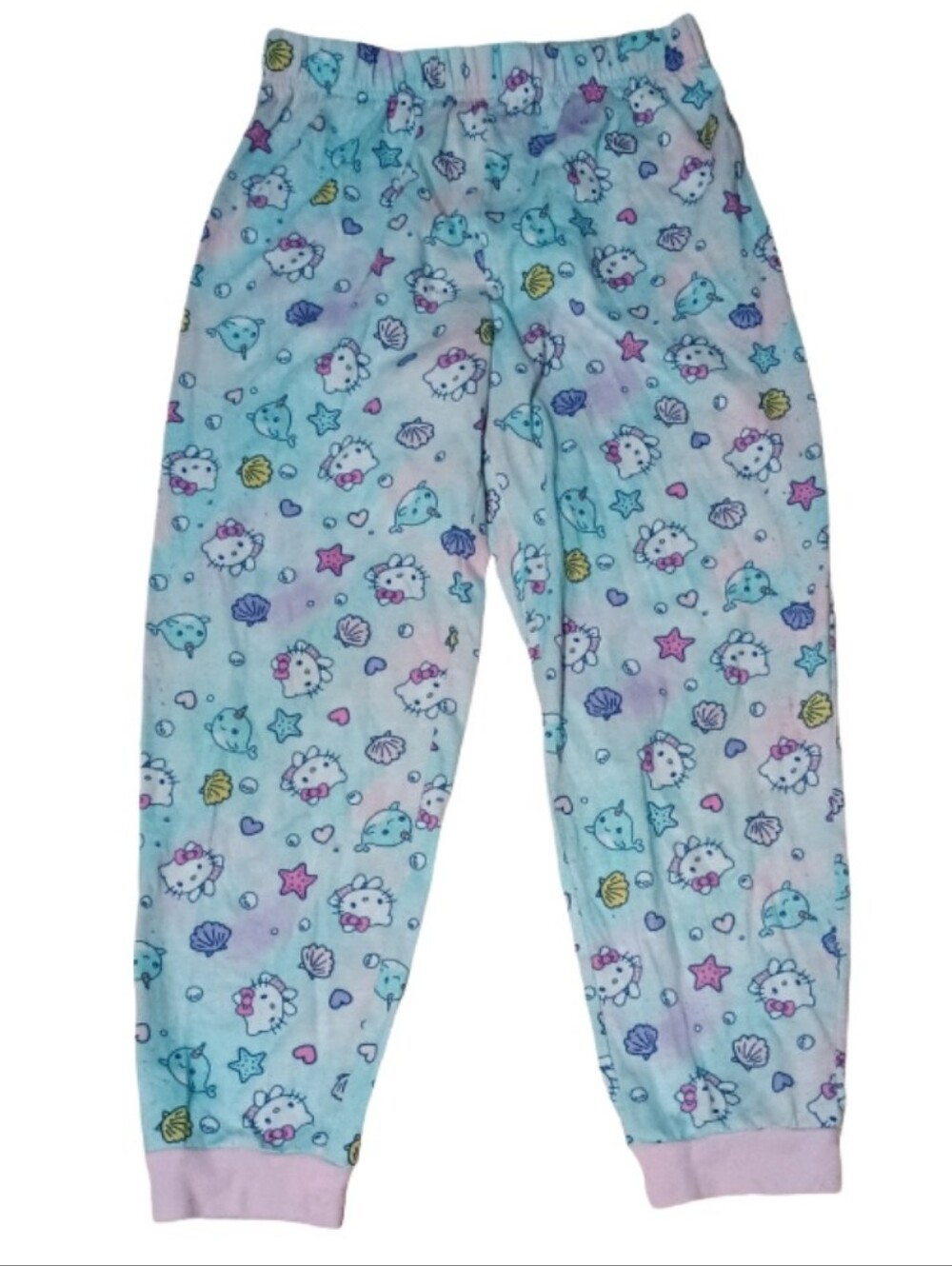 Hello Kitty Blue Pastel Unicorn & Seashell Pajama Pants
